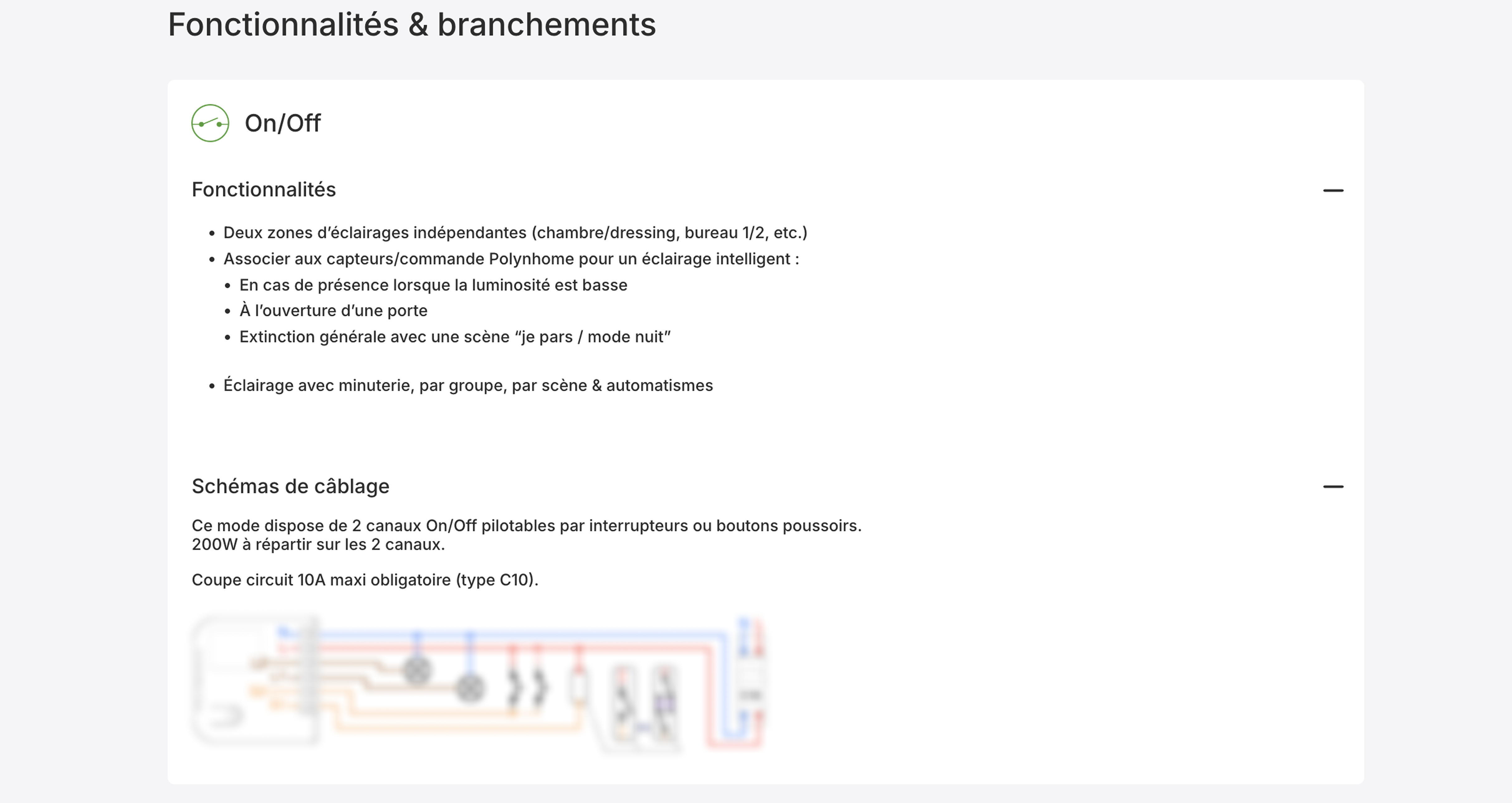 Schéma de câblage/bornier et compatibilités.