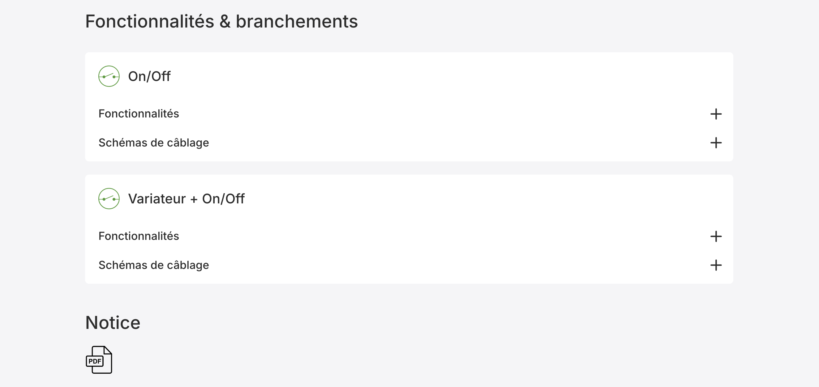 Fiche produit avec cas d’usage et schéma simple.